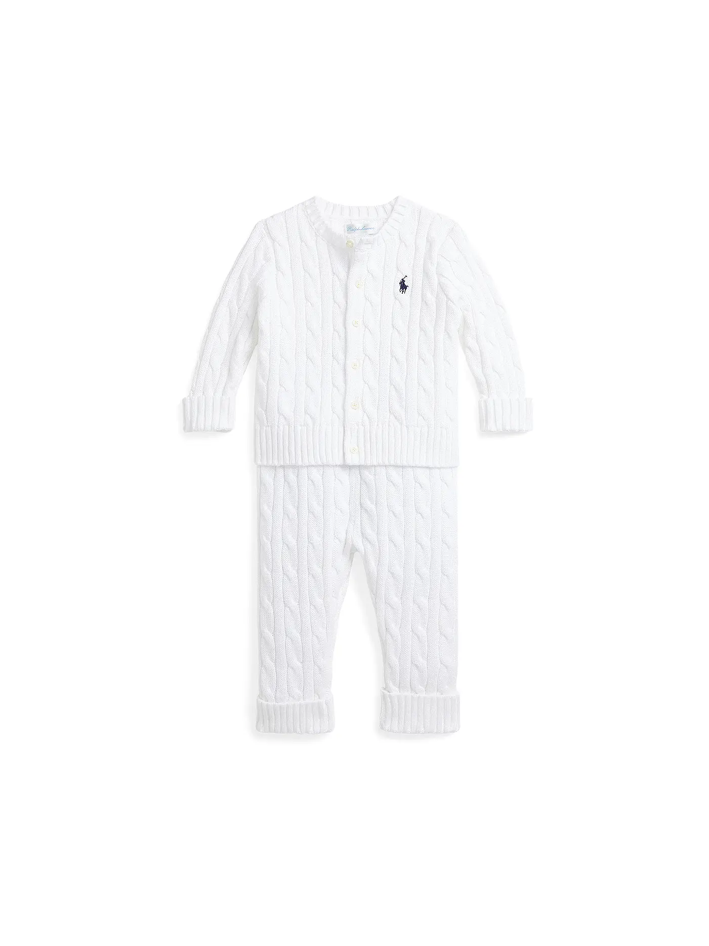 POLO RALPH LAUREN | Baby Set 2-tlg Cardigan und Hose | weiss
